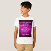 テスラ引用文オンパープル Tシャツ (正面フル)