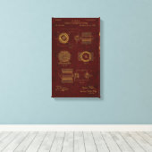 テスラ特許00382280 Sht 2 キャンバスプリント (インサイチュ (ウッドフロア))