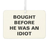 テスラ買ラ – 彼が馬鹿になる前 カーエアーフレッシュナー (裏面)