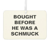 テスラ買ー – 彼がシュムックだった前 カーエアーフレッシュナー (裏面)