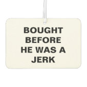 テスラ買 – 彼がジャークになる前 カーエアーフレッシュナー (裏面)