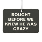 テスラ買-彼が知る前に – 熱狂する黒 カーエアーフレッシュナー (裏面)