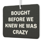 テスラ買-彼が知る前に – 熱狂する黒 カーエアーフレッシュナー (左)