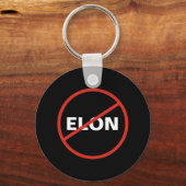 テスラ – シンプルアンチELON – 黒 キーホルダー (裏面)