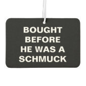 テスラ – 彼買がシュムックだった前に – 黒 カーエアーフレッシュナー (裏面)