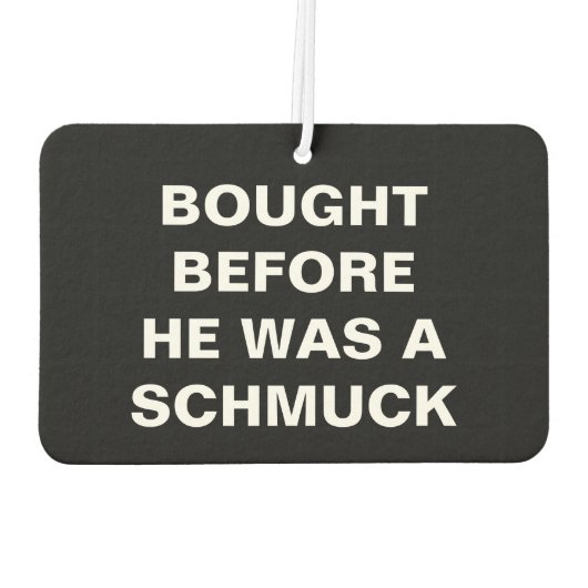 テスラ – 彼買がシュムックだった前に – 黒 カーエアーフレッシュナー (裏面)