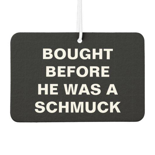 テスラ – 彼買がシュムックだった前に – 黒 カーエアーフレッシュナー (正面)