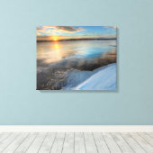 テスリン湖ゆくん降り注ぎ キャンバスプリント (インサイチュ (ウッドフロア))