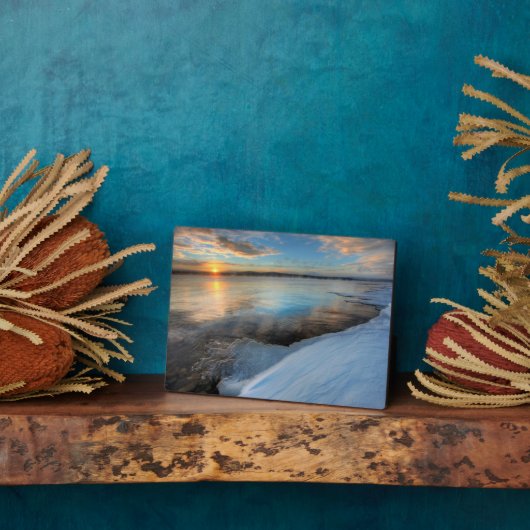 テスリン湖ゆくん降り注ぎ フォトプラーク (側面)