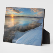 テスリン湖ゆくん降り注ぎ フォトプラーク (側面)