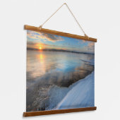 テスリン湖ゆくん降り注ぎ 吊り下げ型タペストリー (傾斜あり)