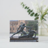 テセウスとミノタウロス像のはがき ポストカード (スタンド正面)