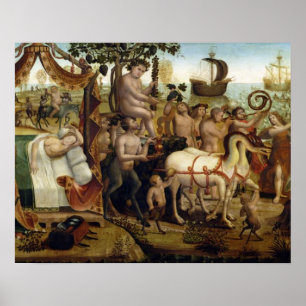 テセウスの物語からナクソスのアリアドネ(油o ポスター