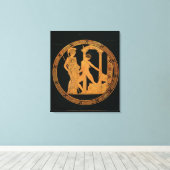 テセウス・アテナを描いた赤姿カップ キャンバスプリント (インサイチュ (ウッドフロア))