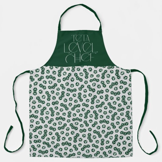 テタレベルシェフ 編集可能 カラーパーソナライズド エプロン (正面)