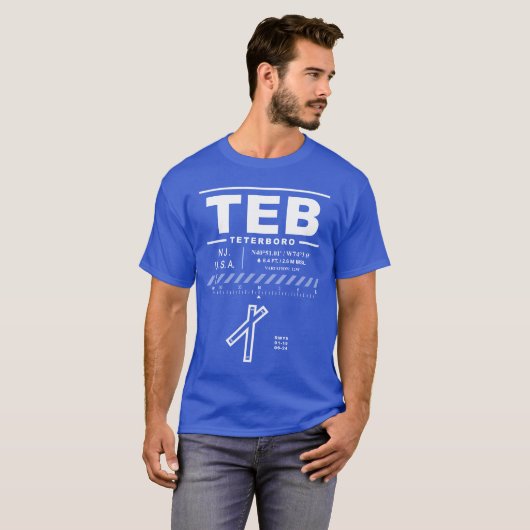 テターボロエアポートTEB Tシャツ (正面フル)
