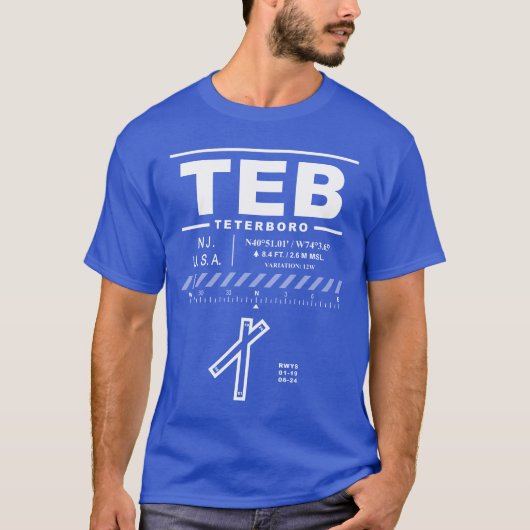 テターボロエアポートTEB Tシャツ (正面)