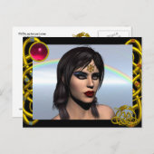 テダ / ハイパー ドラゴン レッド ルビー ポストカード (正面/裏面)