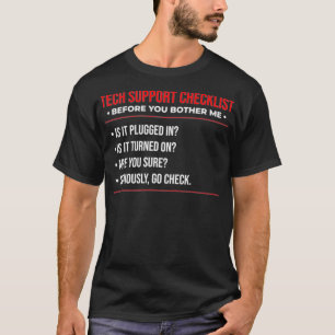 テックおもしろいサポートチェックリストSysadmin Gift Premium Tシャツ
