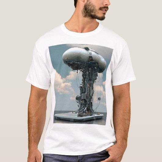 「テックインスパイアTシャツ:未来的デザイン Tシャツ (正面)