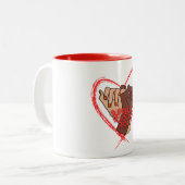 テックコーヒーマグで最高のブラック ツートーンマグカップ (正面左)