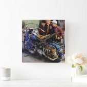 テックスのバイク スクエア壁時計 (ホーム)