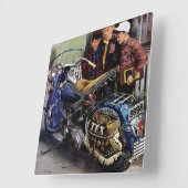 テックスのバイク スクエア壁時計 (傾斜)