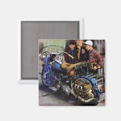 テックスのバイク マグネット (正面/裏面)