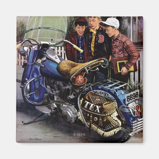 テックスのバイク マグネット (正面)