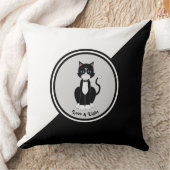 テックスドキャット オン ブラックアンドホワイト クッション (ブランケット)