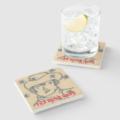 テックスバラ大理石コースター ストーンコースター (横)