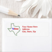 テックスマステキサス州クリスマスホリデーラベル ラベル (インサイチュ)