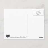 テックスード猫の顔のポストカードのビネット ポストカード (裏面)