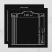 テックスード(シルバーテーブル番号のブラック) 招待状 (正面/裏面)