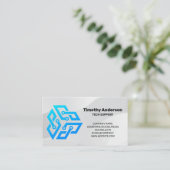 テックモダンブルーロゴ | ソフトウェアAI 予約カード (スタンド正面)