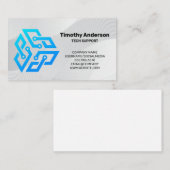 テックモダンブルーロゴ | ソフトウェアAI 予約カード (正面/裏面)