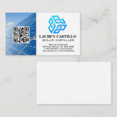 テックモダンロゴアイコン | パネル太陽の 名刺 (正面/裏面)