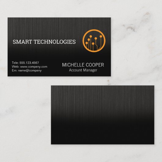 テックモダンロゴ名刺 名刺 (正面/裏面)