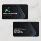 テックモダンロゴ | 企業のお洒落 名刺 (正面/裏面)