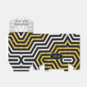 テックモダン金ゴールドグラマーデザインパーティーの好意ボックス フェイバーボックス (折り畳みなし)