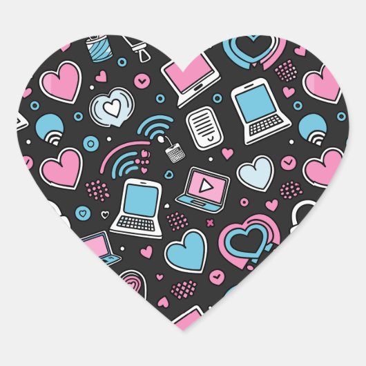 テックラブつながり ハートシール (正面)