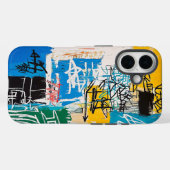 テック初期のアーバン通りアートフォンケース Case-Mate iPhoneケース (裏面 (横))