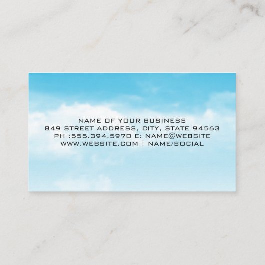 テック太陽の会社のロゴ | 屋根作業員の技術者 名刺 (裏面)