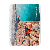 テッサロニキギリシャのパノラマビュー マグネット (縦)