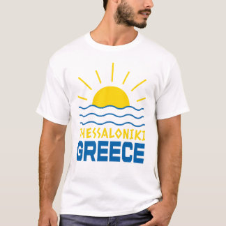 テッサロニキギリシャインアンドシーメンズホワイト Tシャツ