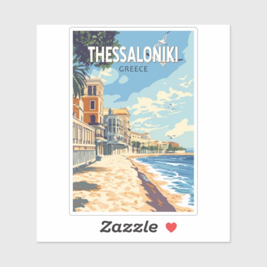 テッサロニキギリシャ旅行アートヴィンテージ シール (シート)