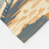 テッサロニキギリシャ旅行アートヴィンテージ フリースブランケット (角)