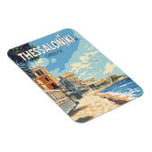 テッサロニキギリシャ旅行アートヴィンテージ マグネット (右側)