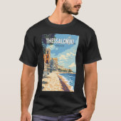 テッサロニキギリシャ旅行アートヴィンテージ Tシャツ (正面)