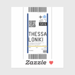 テッサロニキ(SKG)への搭乗券 シール